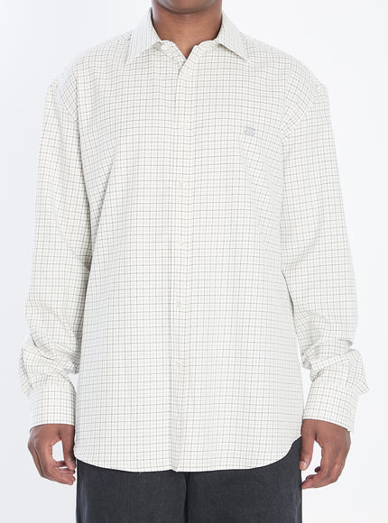 Celine Checked Shirt White