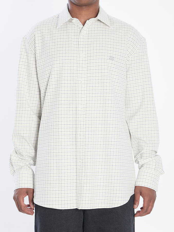 Celine Checked Shirt White