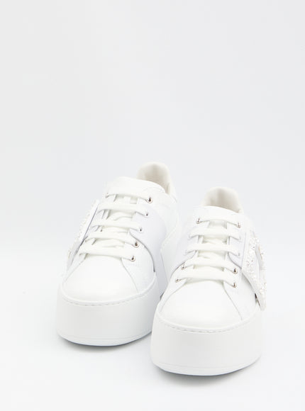Roger Vivier Viv' Skate Sneakers In Leather