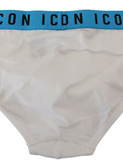 Dsquared² Elegant White Cotton Stretch Briefs