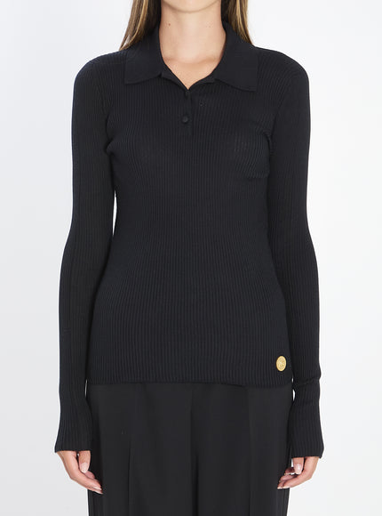 Dolce & Gabbana Long-sleeve Polo Shirt Black