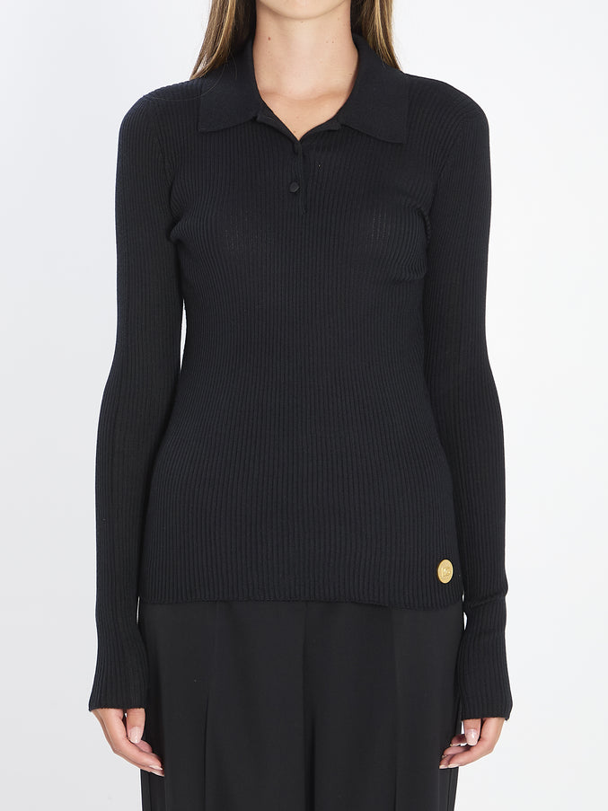 Dolce & Gabbana Long-sleeve Polo Shirt Black