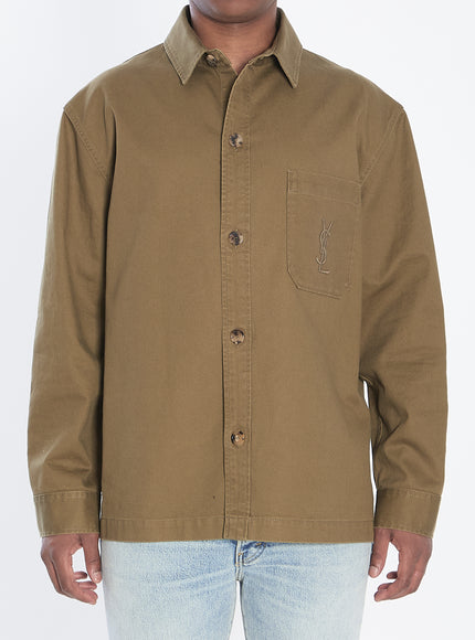 Saint Laurent Cassandre Overshirt Green