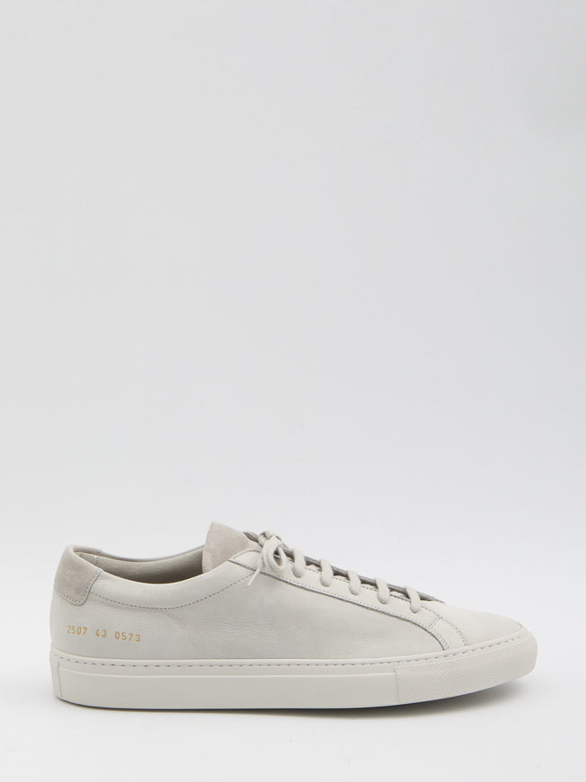 Common Projects Achilles Sneakers In Light Grey Nubuck Grey