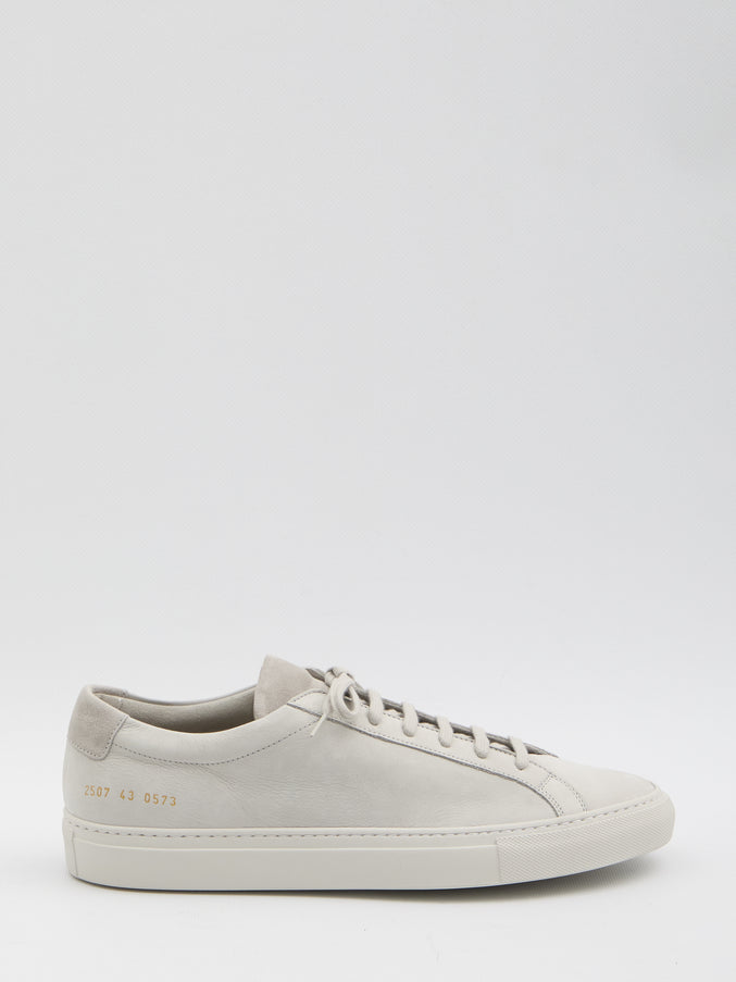Common Projects Achilles Sneakers In Light Grey Nubuck Grey
