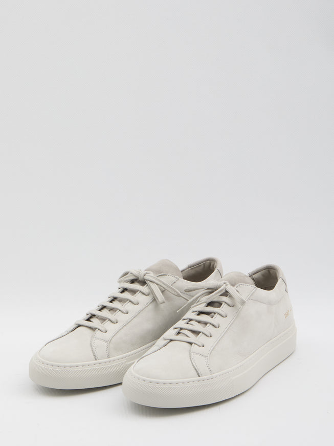 Common Projects Achilles Sneakers In Light Grey Nubuck