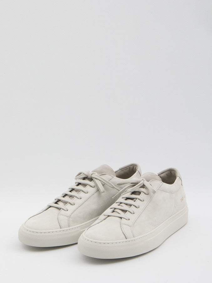 Common Projects Achilles Sneakers In Light Grey Nubuck