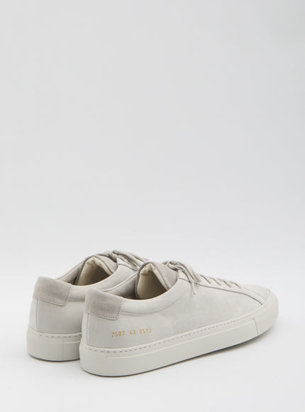 Common Projects Achilles Sneakers In Light Grey Nubuck