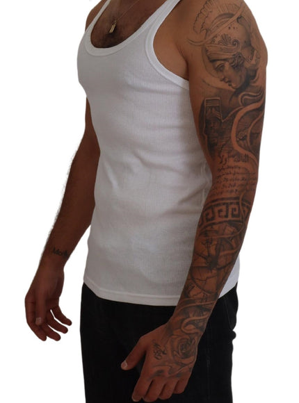 Dolce & Gabbana Elegant White Sleeveless Tank T-Shirt