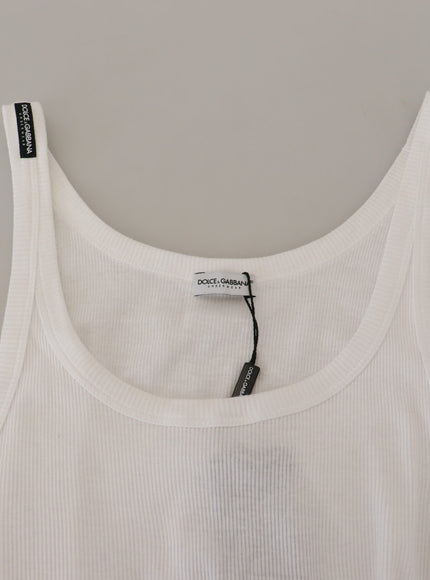 Dolce & Gabbana Elegant White Sleeveless Tank T-Shirt