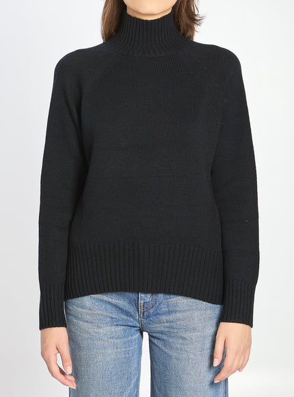 Allude Turtleneck In Wool And Cashmere Black