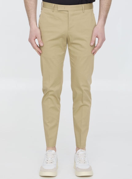 Pt Torino Cotton Trousers Beige