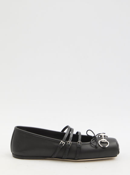 Gucci Horsebit Ballet Flats Black