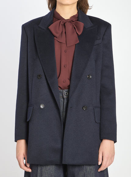 Max Mara Camel Olimpia Blazer Blue