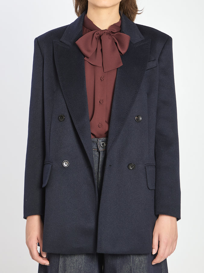 Max Mara Camel Olimpia Blazer Blue