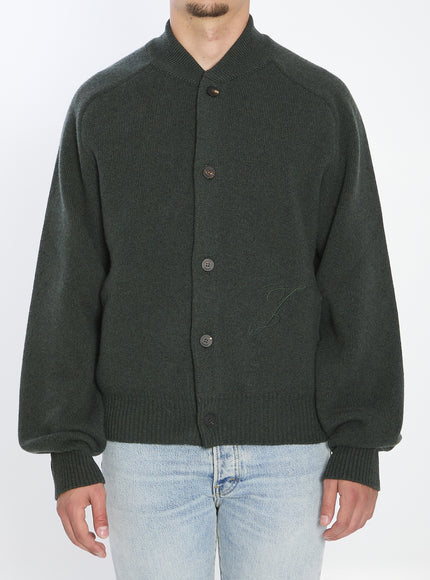 Jacquemus Pallone Cardigan Sweater Green