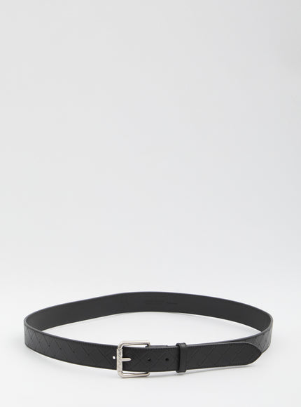 Bottega Veneta Black Leather Belt Black