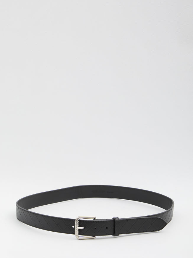 Bottega Veneta Black Leather Belt Black