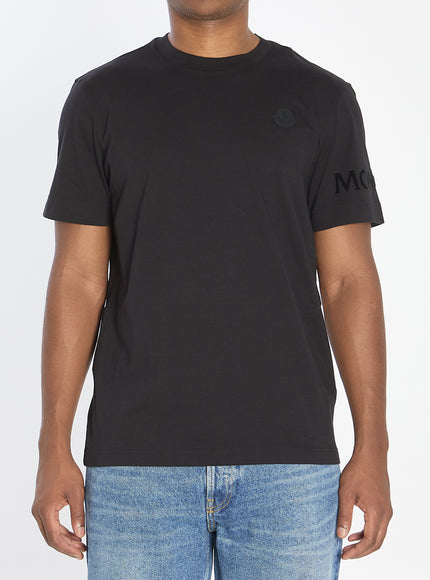 Moncler Logo T-shirt In Cotton Black