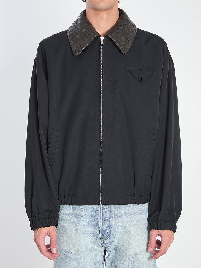 Bottega Veneta Technical Cotton Jacket Blue
