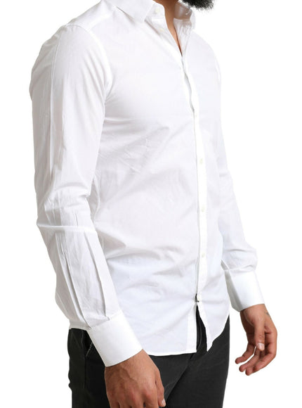 Dolce & Gabbana Elegant White Cotton Martini Dress Shirt