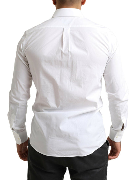 Dolce & Gabbana Elegant White Cotton Martini Dress Shirt