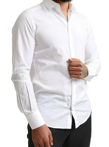 Dolce & Gabbana Elegant White Cotton Martini Dress Shirt