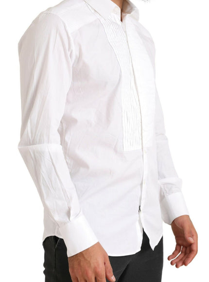 Dolce & Gabbana Elegant White Slim Fit Cotton Dress Shirt