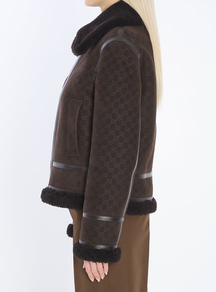 Gucci Suede Leather And Shearling Jacket