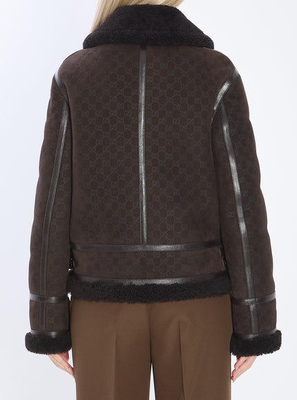 Gucci Suede Leather And Shearling Jacket