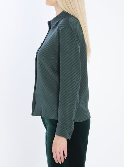 Gucci Gg Interlocking Jacquard Silk Shirt