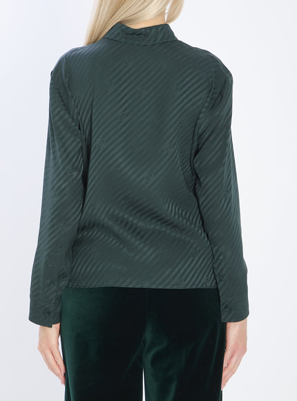 Gucci Gg Interlocking Jacquard Silk Shirt