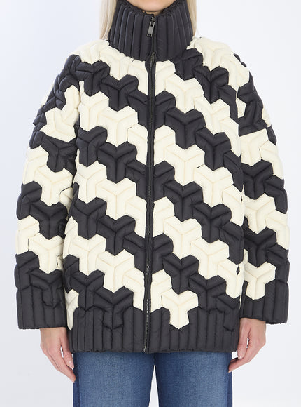 Raxxy Black And White Puffer Jacket Black