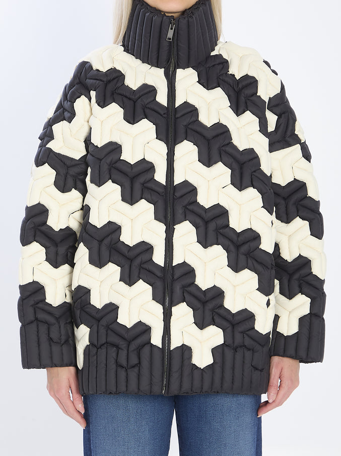 Raxxy Black And White Puffer Jacket Black