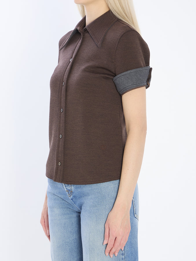 Gucci Cotton And Wool Jersey Shirt