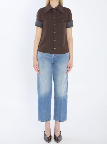 Gucci Cotton And Wool Jersey Shirt