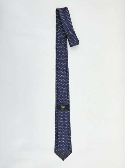 Fendi Blue Silk Tie
