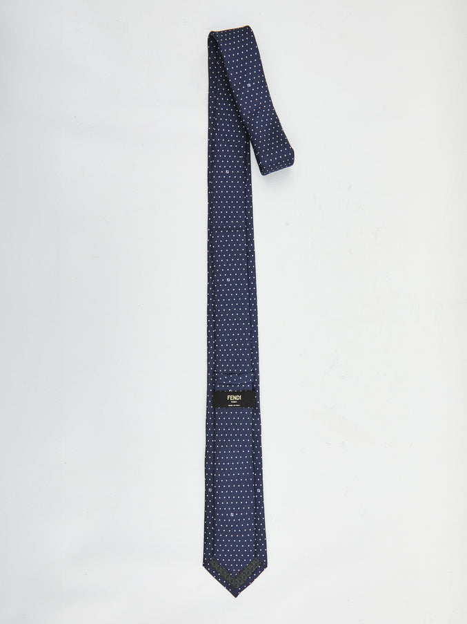 Fendi Blue Silk Tie