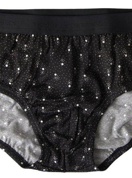 Dolce & Gabbana Elegant Black Dotted Brief with Comfort Fit