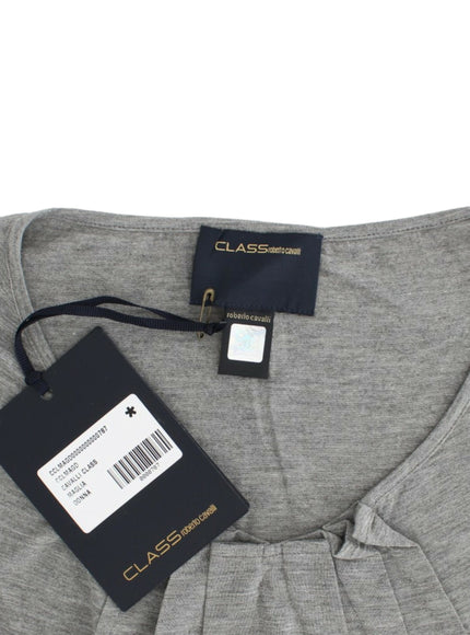 Cavalli Elegant Gray Cashmere-Blend Jumper