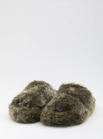 Celine Triomphe 05 Fur Shearling Slides