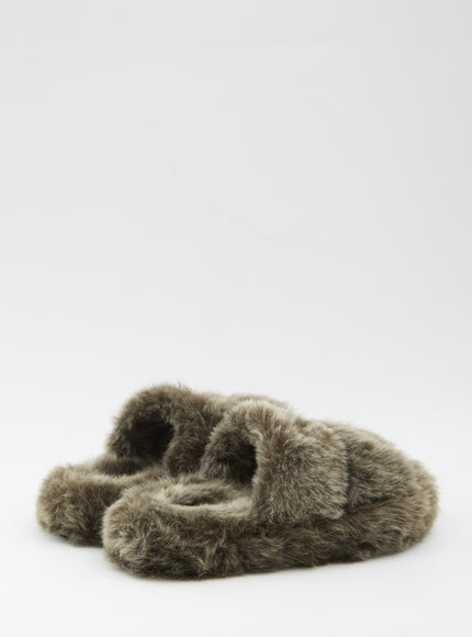 Celine Triomphe 05 Fur Shearling Slides