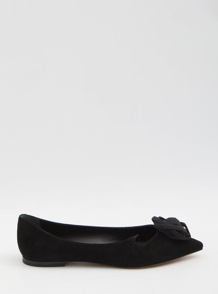 Roger Vivier I Love Vivier Ballerinas With Rose Black