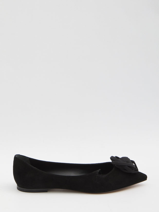 Roger Vivier I Love Vivier Ballerinas With Rose Black
