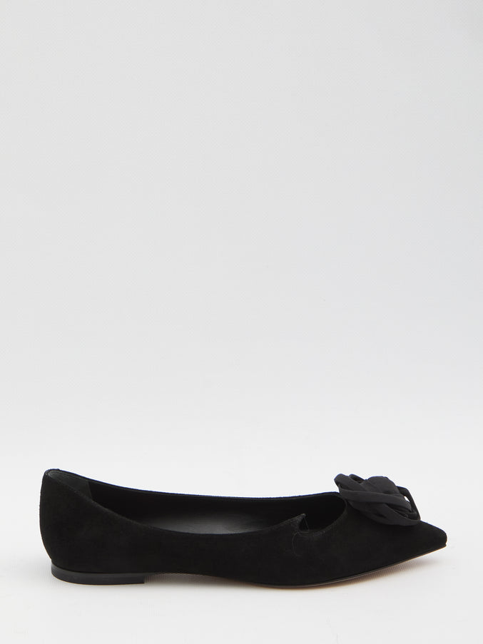 Roger Vivier I Love Vivier Ballerinas With Rose Black