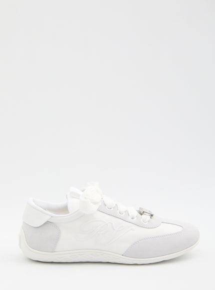 Roger Vivier Viv' Low Sneakers In Suede White
