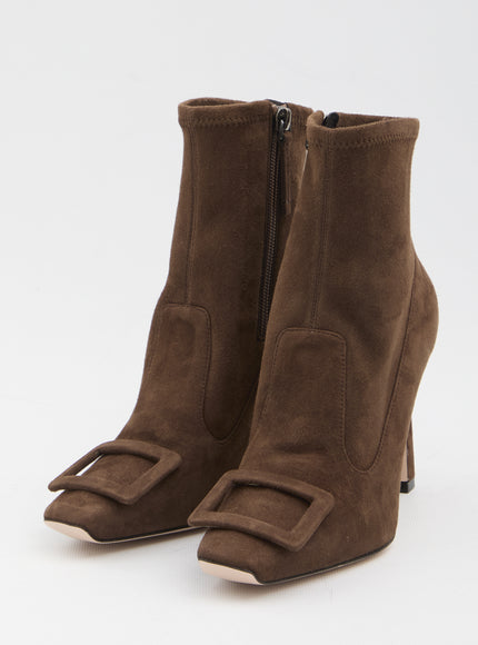 Roger Vivier Trompette Ankle Boots In Suede