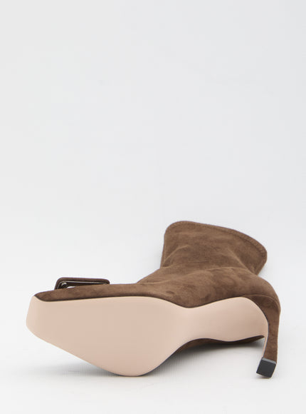 Roger Vivier Trompette Ankle Boots In Suede
