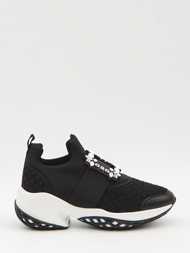 Roger Vivier Sneakers Viv' Run In Fabric Black