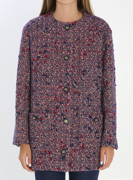 Gucci Wool Bouclé Jacket Red